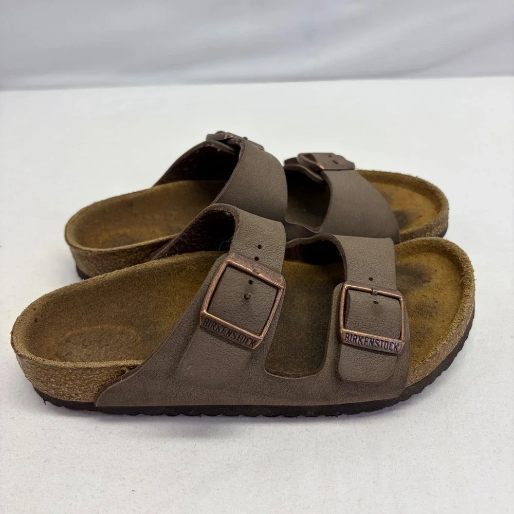Birkenstock Arizona Sandals Kids US 1- 1 1/2 32EU Brown Two Strap Slide Boho
